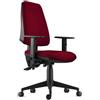 Sedia Ergonomica INDIANA, in Tessuto Ignifugo Color Bordeaux