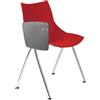 Sedia sala d'attesa AMIR CON RIBALTINA, Pratica e versatile, colore Rosso