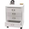 Cassettiera con Ruote DONY, 4 Cassetti, 40x41x55cm, in Acciaio colore Bianco