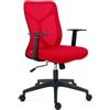 Sedia Ergonomica GINGER, Confortevole e Versatile, Design Moderno, Rete e Tessuto, Rosso
