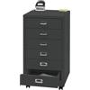 Cassettiera con Ruote DONY 6 CASSETTI, 40x41x75cm, in Acciaio colore Grigio