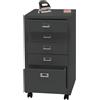 Cassettiera con Ruote DONY PRO, 5 Cassetti, 40x41x75cm, in Acciaio colore Grigio