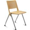 Sedia Conferenze CARINA, Gambe Cromate, Seduta Crema
