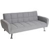 Divano 3 posti ERMES, Trasformabile in Letto, Schienale Regolabile, in Tessuto colore Grigio