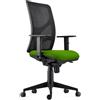 Sedia da Ufficio MILO, Ergonomica, Tessuto Ignifugo Verde