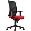 Sedia da Ufficio MILO, Ergonomica, Tessuto Ignifugo Rosso
