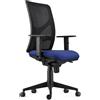 Sedia da Ufficio MILO, Ergonomica, Tessuto Ignifugo, Blu Scuro