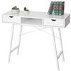 Scrivania NILSA, Design nordico, 100x40x80 cm, Legno Bianco