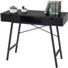 Scrivania NILSA, Design nordico, 100x40x80 cm, Legno Nero