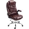 Poltrona da ufficio SAN ANTONIO, spessa imbottitura, resistente base in metallo, XXL, in pelle colore bordeaux