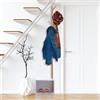 Appendiabiti di Design WOOD, con Panca e 6 Ganci, in Legno, 40x30x180cm