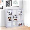 Libreria ELIDE, 9 Scomparti Cubici, 91,5x29,5x91,5 cm, In Legno Bianco