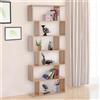 Libreria KEDER, Design Elegante, 80x23x192cm, in Legno Colore Rovere