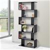 Libreria KEDER, Design Elegante, 80x23x192cm, in Legno Colore Nero
