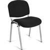 Sedia Conferenze MOBY BASE, Nero e Gambe Grigie