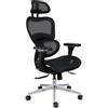 Sedia Ergonomica VICTORY PRO, Regolabile, Certificata, Massimo Comfort, in Rete, Nero