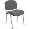 Sedia per sala conferenze MOBY BASE, grigio antracite con gambe grigie
