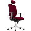 Sedia operativa PIERO, color Bordeaux