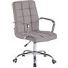 Poltrona da ufficio DELAN PRO, Design Moderno, Cuciture a Vista, Tessuto Grigio