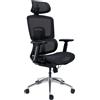 Sedia Ergonomica TITAN, Sedile Regolabile in Profondità, Comoda e Moderna, Rete Nera