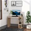 Scrivania per computer NIZA, 100x55x74cm, in Legno colore Rovere e Bianco