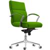 Poltrona per Ufficio RABAT, Schienale Basso, in Tessuto Verde, Alta Qualità e Design