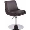 Sedia ASIA, Altezza regolabile, Base in metallo, in Pelle color Marrone