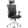 Sedia Ergonomica BRENDA, Molto Comoda, Base in Acciaio Cromato, Nero