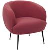 Poltrona per ospiti HARMONY, Design Elegante, Extra Imbottitura, Tessuto Rosa