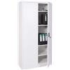 Armadio metallico DENZEL 2 ANTE, cm 185x90x40, in Acciaio, colore Bianco
