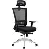 Sedia Ufficio MAGNUM ELITE, Supporto Lombare, Base Alluminio, Nero