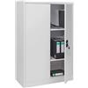 Armadio metallico SASKI 2 ANTE, cm 140x90x40, in Acciaio, colore Grigio