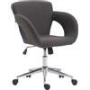 Sedia / Sgabello da ufficio CAMILLO STOFFA, Comoda Imbottitura con Braccioli, color Grigio ScuroSedia / Sgabello da ufficio CAMILLO STOFFA, Comoda Imbottitura con Braccioli, color Grigio Scuro