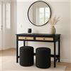 Scrivania ORBIT, 2 Comodi Cassetti, Design Moderno, 110x60cm, in Legno Nero