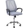 Sedia Operativa TAMIA, Design Ergonomico, In Rete e Tessuto, colore Grigio