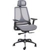 Sedia ergonomica ALAN, Meccanismo Sincronizzato, Uso 8 Ore, in Rete Traspirante Grigia