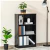 Libreria TOPYN, Design Moderno, 62,2x24x102,4 cm, In Nero