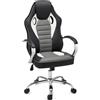 Poltrona Gaming MONTECARLO, Confortevole, Design Accattivante, Pelle, Grigio