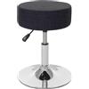 Sgabello DANKO, Girevole a 360º, Sedile Imbottito, in Tessuto colore Grigio Scuro