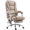 Poltrona da ufficio COMODITY MASSAGE TESSUTO, Poggiapiedi Estensibile, Funzione massaggiante, in Beige