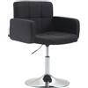 Sedia di design NADIR, Comoda Imbottitura, Girevole in Tessuto Marrone Chiaro