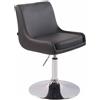 Sedia ASIA, Altezza regolabile, Base in metallo, in Pelle color Grigio