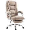 Poltrona da ufficio COMODITY TESSUTO, Spessa imbottitura, Poggiapiedi Estensibile, color Beige