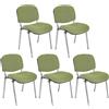 Lotto di 5 Sedie Conferenza MOBY BASE, Comoda e Pratica, Prezzo Incredibile, Colore Verde e Gambe Cromate