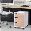 Cassettiera con Ruote YOKU, 40x50x57,5 cm, in Bianco e Rovere