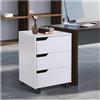 Cassettiera con Ruote YOKU, 40x50x57,5 cm, in Bianco