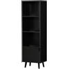Libreria KONY, Stile Scandinavo, Elegante e Versatile, 40x30x129,5 cm, Legno Nero