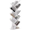 Libreria MALIKA, Forma ad Albero, 50x25x141,5cm, in Legno Colore Bianco