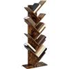 Libreria MALIKA, Forma ad Albero, 50x25x141,5cm, in Legno Colore Faggio