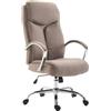 Poltrona da ufficio BAUDY TESSUTO, color Marrone chiaro